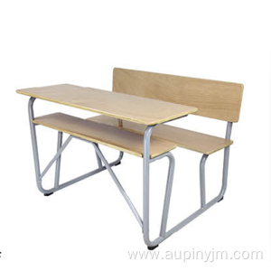 Solid wood metal high school table and chair ,Turkey school bench Mozambique Double desk